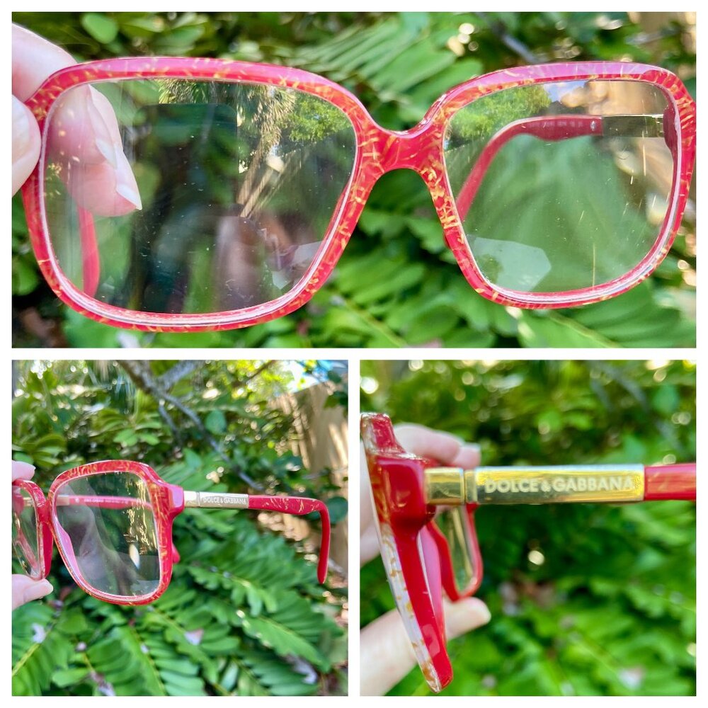 Dolce & Gabbana DG4172 2703/8G 58/16/135 3N Red Gold Eyeglasses Frames Only EUC